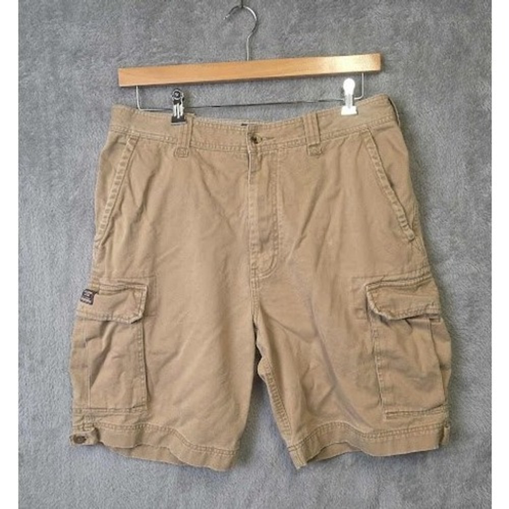 Abercrombie‎ & Fitch Men's Cargo Shorts Size 34 Beige Casual Outdoor